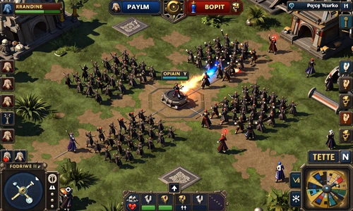 Trending Note: Iron Command Epoch - overhead view of armies moving across a strategic world map