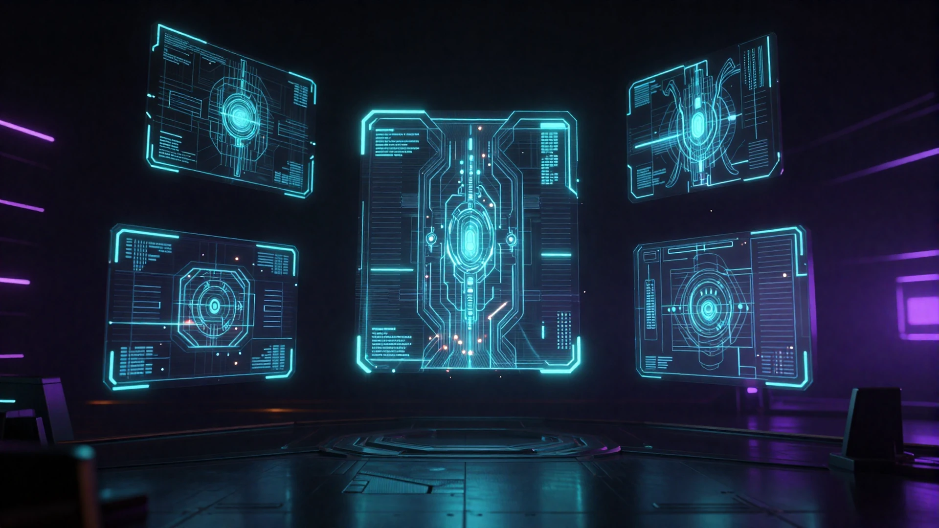 LanternGrid Games - futuristic gaming discovery environment with holographic interfaces and glowing forge aesthetics